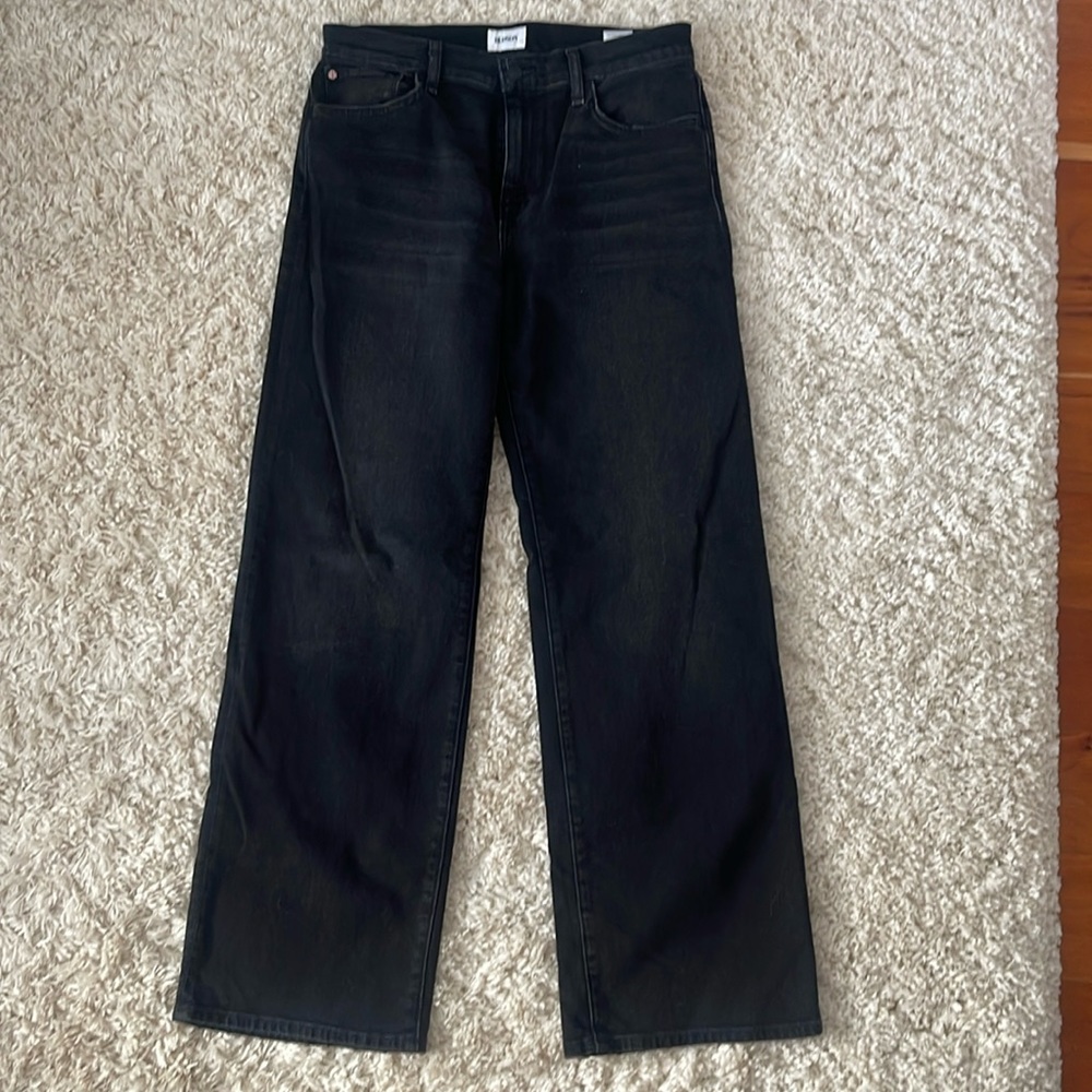 Hudson Rosalie High Waist Wise Leg Denim- Black- size 29